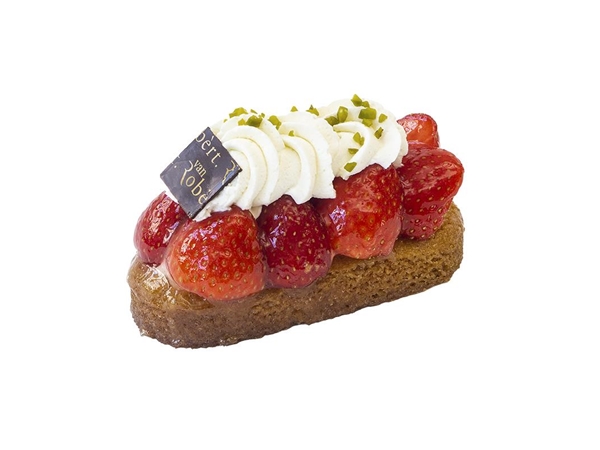 Aardbeienslofje met slagroom (1 p)